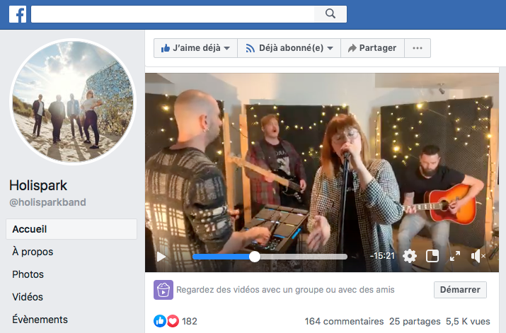HOLISPARK during a Facebook Live